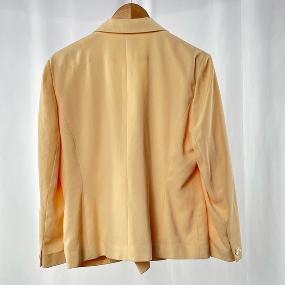 Vintage Oleg Cassini Double Breasted Jacket‎ in Yellow Size 14 Petite - Picture 3 of 4